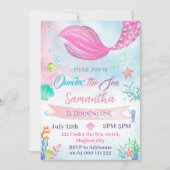 Oneder Het Zee Zeemeermin 1e Verjaardag Kaart (Voorkant)