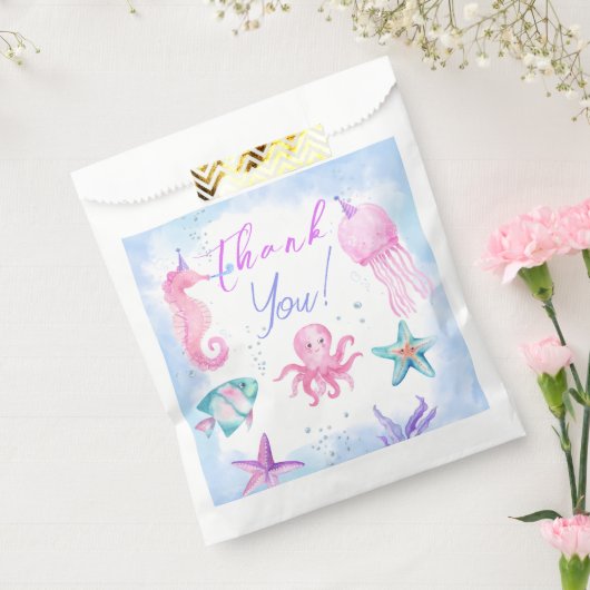 ONEder Het Zee Zeemeermin 1e verjaardag Schattigee Bedankzakje (Gezegeld)