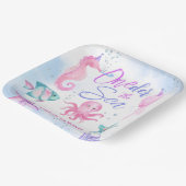 ONEder Het Zee Zeemeermin 1e verjaardag Schattigee Papieren Bordje (Gebogen)