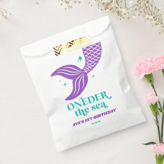 ONEder Het Zee Zeemeermin 1e Verjaardagsfeest Bedankzakje (Gezegeld)