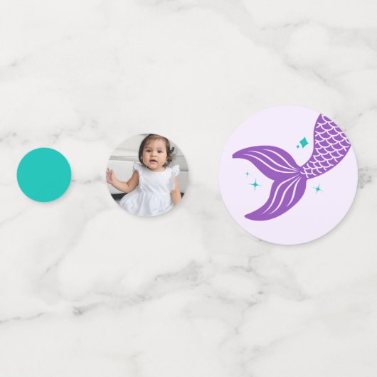 ONEder Het Zee Zeemeermin 1e Verjaardagsfeest Confetti (Voorkanten)