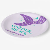 ONEder Het Zee Zeemeermin 1e Verjaardagsfeest Papieren Bordje (Gekanteld)