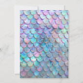 Oneder het Zee Zeemeermin Kasteel 1e Verjaardagsfe Kaart (Achterkant)