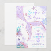 ONEder het Zee Zeemeermin Paarse Blauwgroen Eerste Kaart (Voorkant / Achterkant)