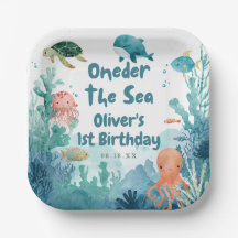 Oneder onder de zee Mooie waterverf 1e verjaardag