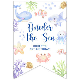 Oneder The Sea 1e Verjaardag Onder De Zee Vlaggetjes