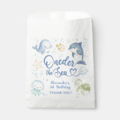 ONEder The Sea 1st Birthday Boy Cute Ocean Bedankzakje (Voorkant)