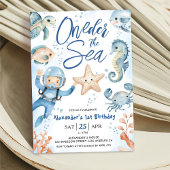 ONEder The Sea! 1st Birthday Boy Cute Ocean Kaart