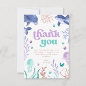 Oneder the Sea Birthday Bedankkaart (Voorkant)