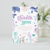 Oneder the Sea Birthday Bedankkaart (Staand voorkant)