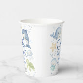 ONEder The Sea Boy 1st birthday Cute Ocean Papieren Bekers (Rechts)