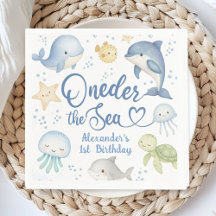 ONEder The Sea Boy 1st birthday Cute Ocean