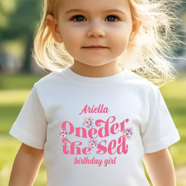 Oneder The Sea Flower Glitter Meerminstaart  Kinder Shirts
