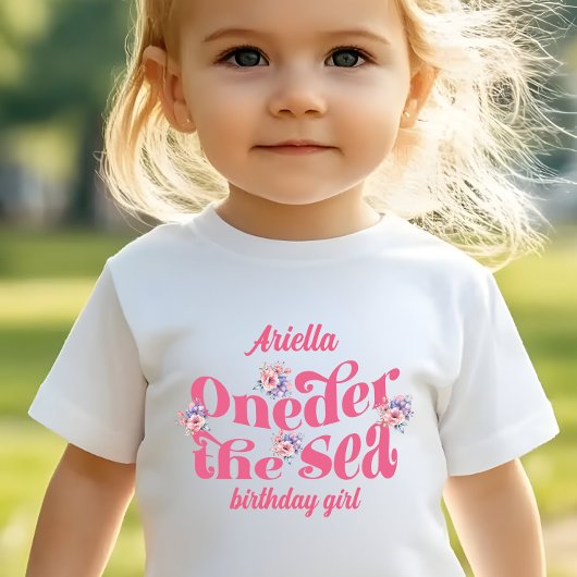 Oneder The Sea Flower Glitter Meerminstaart Kinder Shirts