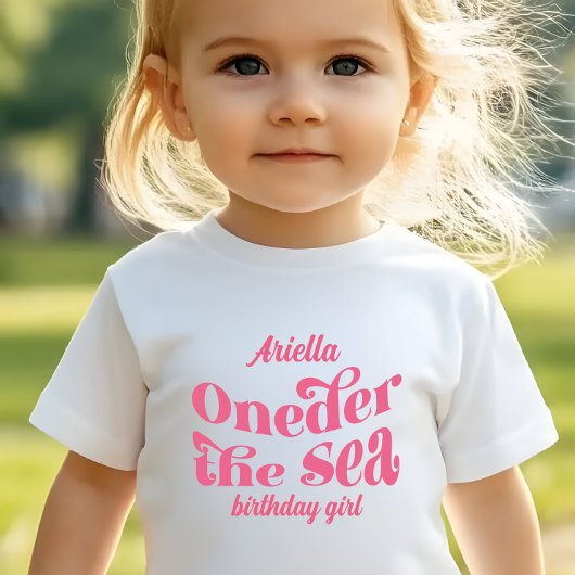 Oneder The Sea Flower Glitter Meerminstaart  Kinder Shirts
