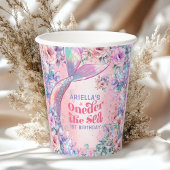 Oneder The Sea Flower Glitter Mermaid Tail  Papieren Bekers