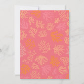 Oneder The Zee First Birthday Pink Invitation Kaart (Achterkant)