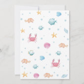 Oneder The Zee Pastel 2e verjaardagsuitnodiging Kaart (Achterkant)