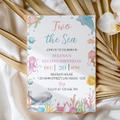 Oneder The Zee Pastel 2e verjaardagsuitnodiging Kaart