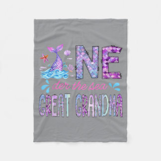Oneder Under The Sea Grootmoeder 1e Verjaardag Fleece Deken