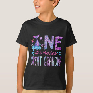 Oneder Under The Sea Grootmoeder 1e Verjaardag T-shirt