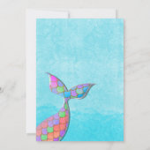 ONEder Zee Mermaid 1st Birthday Kaart (Achterkant)