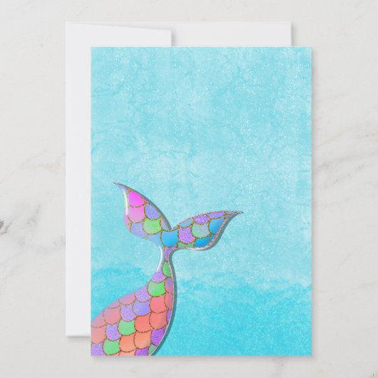 ONEder Zee Mermaid 1st Birthday Kaart (Achterkant)