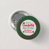 Onederful 1e verjaardag ronde button 3,2 cm (Voorkant /achterkant)