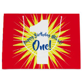 Onederful 1e verjaardagsfeestje groot cadeauzakje (Voorkant)