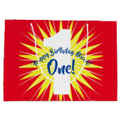 Onederful 1e verjaardagsfeestje groot cadeauzakje (Achterkant)