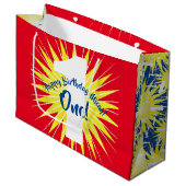 Onederful 1e verjaardagsfeestje groot cadeauzakje (Voorkant Gekanteld)