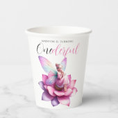 Onederful 1e verjaardagsfeestje papieren bekers (Voorkant)