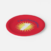 Onederful 1e verjaardagsfeestje papieren bordje (Gekanteld)