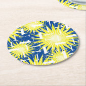 Onederful 1e verjaardagsfeestje ronde kartonnen onderzetter (Gebogen)