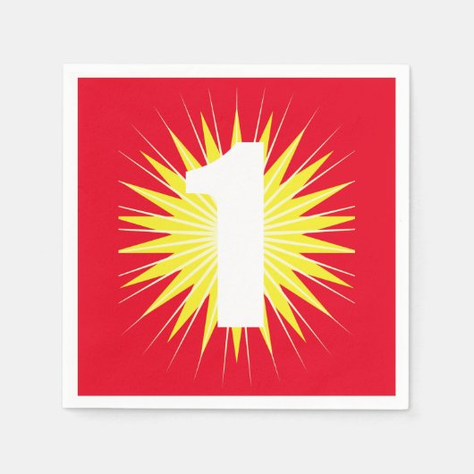 Onederful 1e verjaardagsfeestje servet (Voorkant)