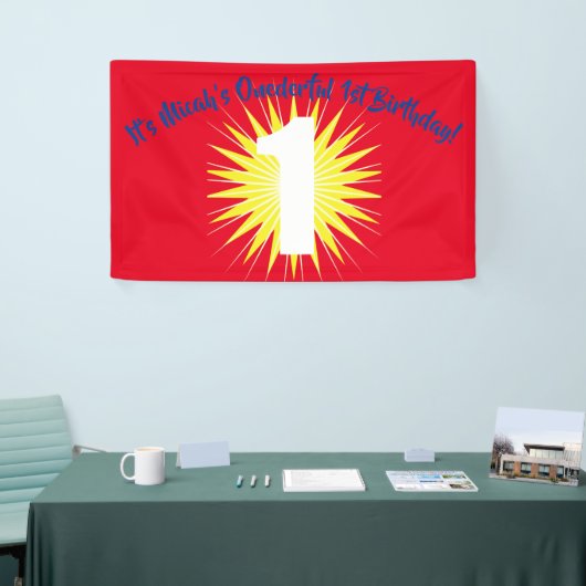 Onederful 1e verjaardagsfeestje spandoek (Beurs)