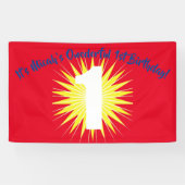 Onederful 1e verjaardagsfeestje spandoek (Horizontaal)