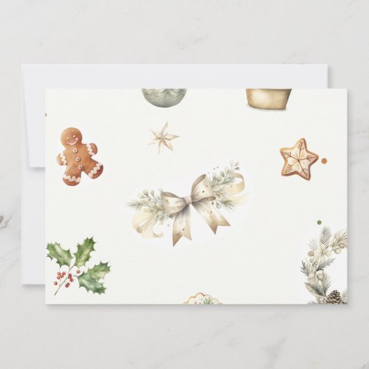 Onederful 1st Verjaardag Cookies Kerstfoto Kaart (Achterkant)