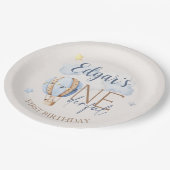 ONEderful 1st Verjaardag Hete Luchtballon Papier B Papieren Bordje (Gekanteld)