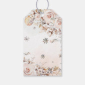 ONEderful 1st Verjaardag Roze Winter Wonderland Cadeaulabel (Achterkant)