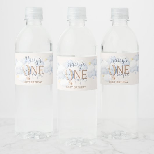 ONEderful 1st Verjaardag Waterfles Labels Waterfles Etiket (Flessen)