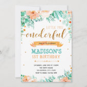 ONEderful 1st verjaardagsuitnodiging Kaart (Voorkant)