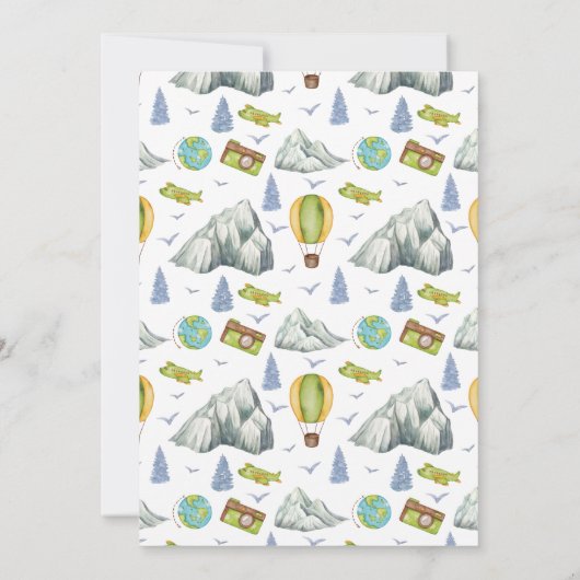 Onederful Adventure 1e verjaardag Uitnodiging (Achterkant)