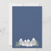 Onederful Adventure Birthday Invitation Navy 1st Kaart (Achterkant)