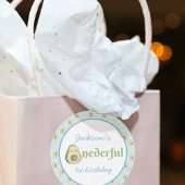 Onederful avocado 1e verjaardag partij foto ronde sticker