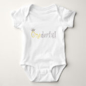 ONEderful BABY (geel) Romper (Voorkant)