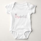 ONEderful BABY (roze) Romper (Voorkant)