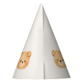 Onederful Bear First Birthday Party Hat Feesthoedjes (Achterkant)