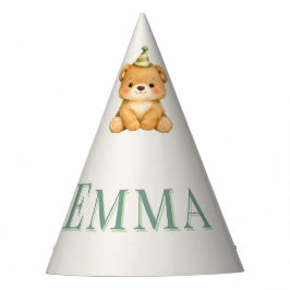 Onederful Bear First Birthday Party Hat Feesthoedjes
