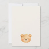 Onederful Bear First Birthday Party Invitation Kaart (Achterkant)